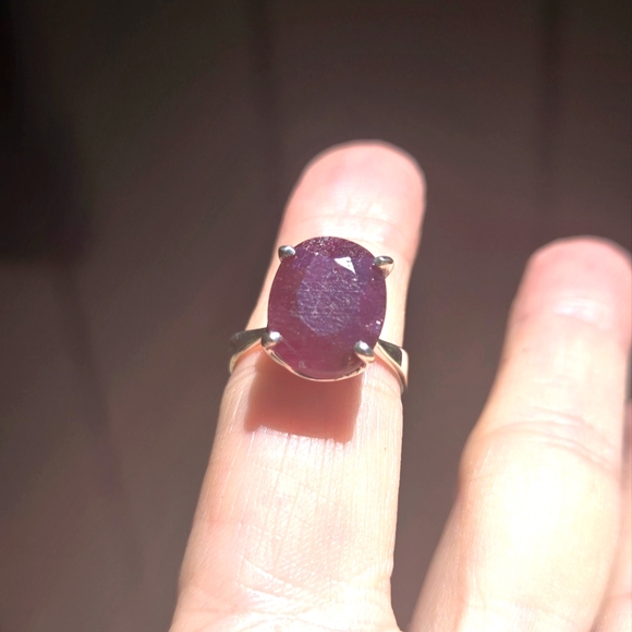 Natural Kharma by Avelon Jewelry - Ruby 5k sterling ring sz7.25